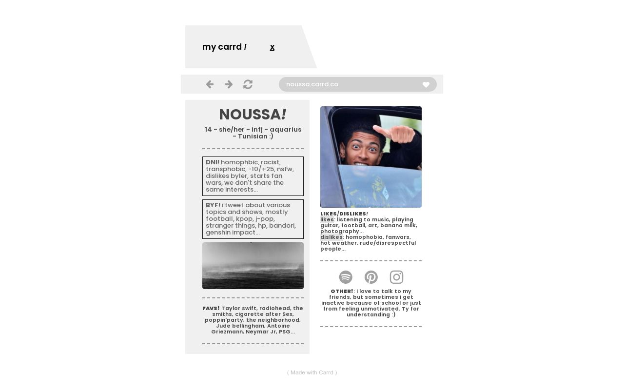 Carrd profile picture for @noussa